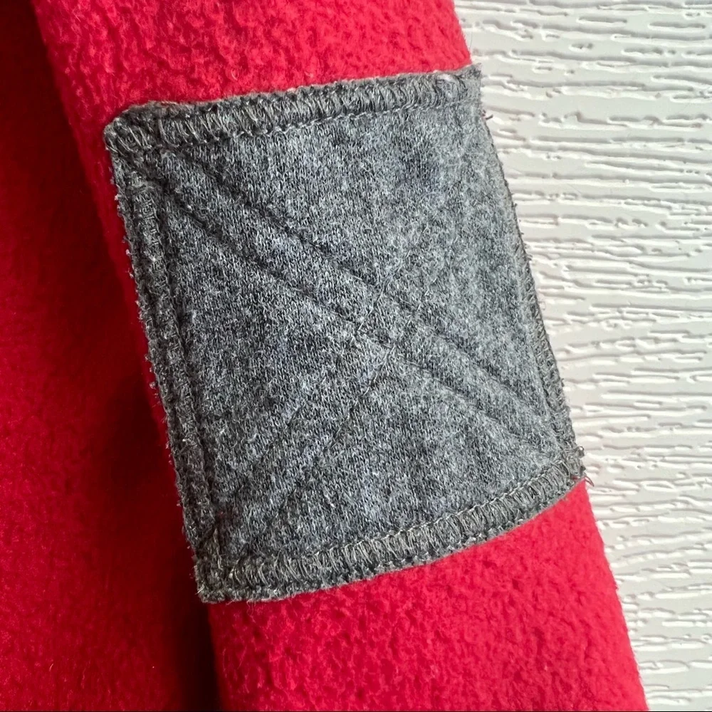 VTG Toddler Red & Gray Teddy Bear Fleece Jacket 24M